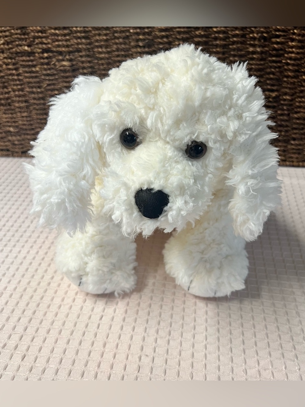 Build A Bear Fluffy White Puppy Maltese Poodle Bichon Retired BAB